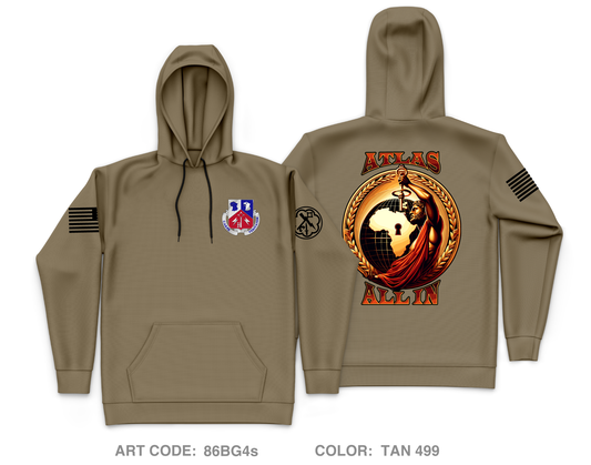 A DET, 307th MI BN, 207th MIB Core Men's Hooded Performance Sweatshirt - 86BG4s