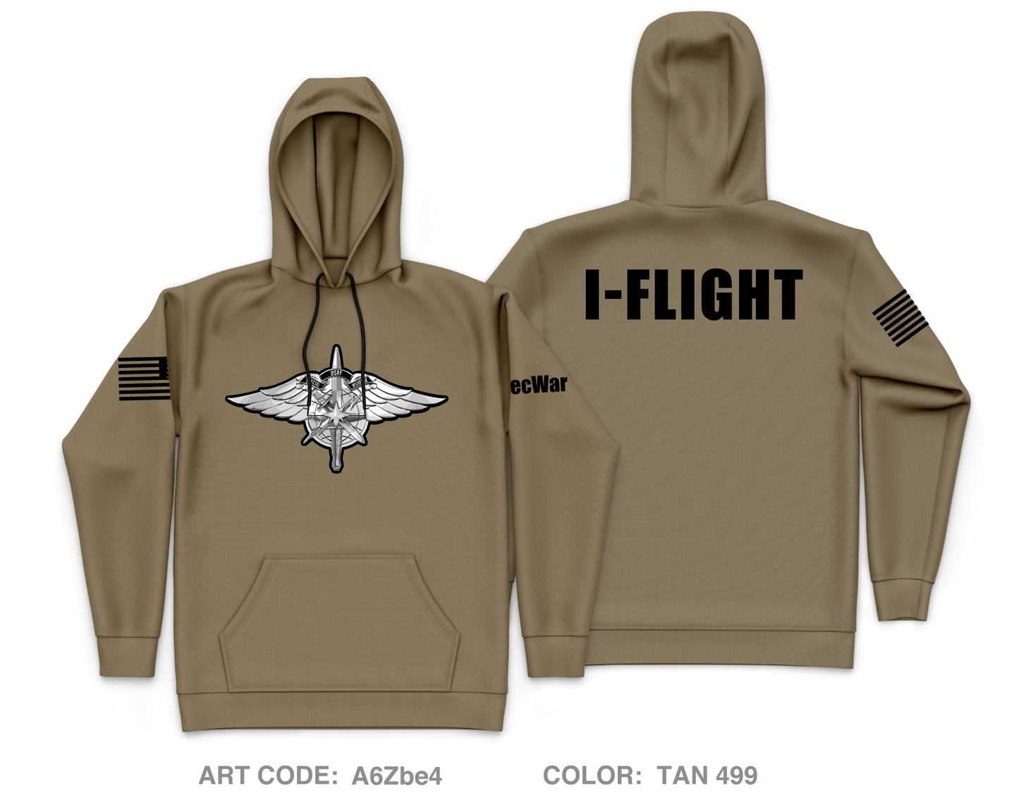 330 RCS / I FLIGHT Core Men's Hooded Performance Sweatshirt - A6Zbe4