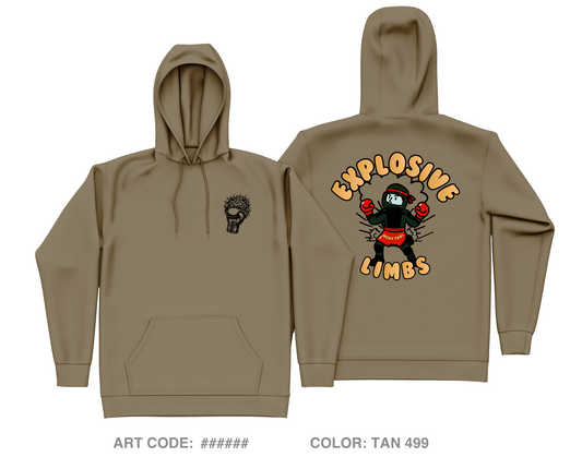 Explodive Limbs Muay Thai Core Men's Hooded Performance Sweatshirt - AkAv2K