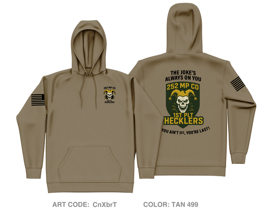 252 Military Police Company/1st Platoon Core Men's Hooded Performance Sweatshirt - CnXbrT