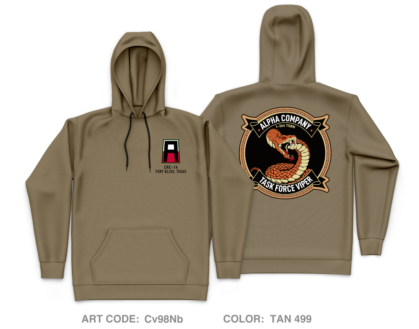 CRC Alpha Company Core Men's Hooded Performance Sweatshirt - Cv98Nb