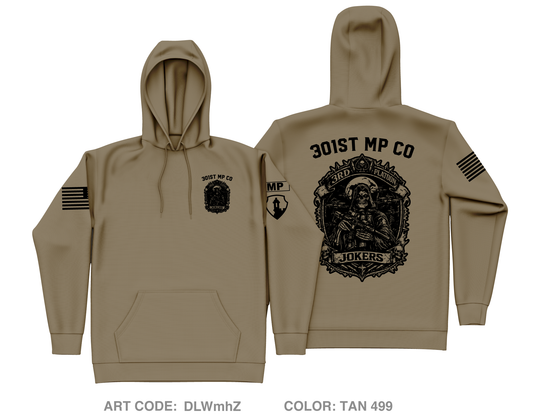 301st MP CO / 3rd PLATOON JOKERS Core Men's Hooded Performance Sweatshirt - DLWmhZ