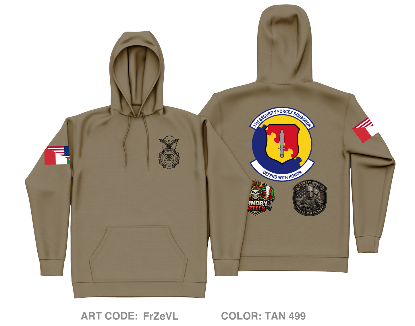 31st SFS/S4 Core Men's Hooded Performance Sweatshirt - FrZeVL