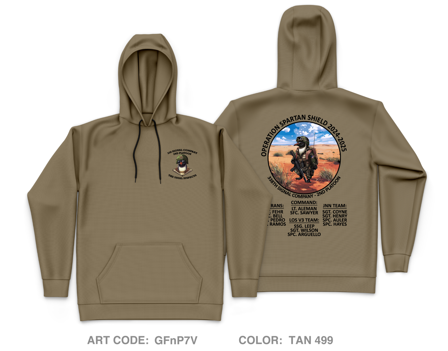 338th Signal Company Core Men's Hooded Performance Sweatshirt - GFnP7V