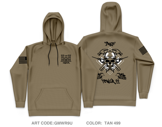 417th Engineer Company Core Men's Hooded Performance Sweatshirt - GMWR9U