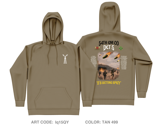 54th QM CO DET 5 Core Men's Hooded Performance Sweatshirt - Iq15QY