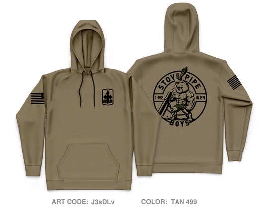 1-158 IN BN HHC Mortar Platoon Core Men's Hooded Performance Sweatshirt - J3sDLv