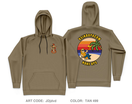 J364 USINDOPACOM Core Men's Hooded Performance Sweatshirt - JDjdvd
