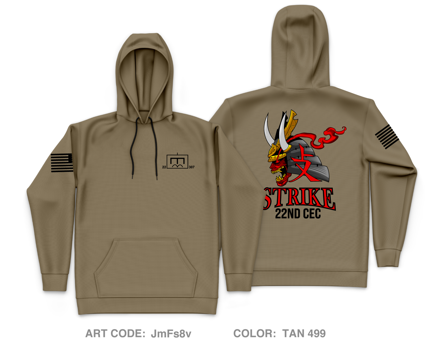 22nd CEC, 307th DEB Core Men's Hooded Performance Sweatshirt - JmFs8v