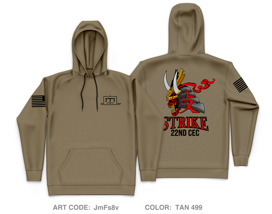 22nd CEC, 307th DEB Core Men's Hooded Performance Sweatshirt - JmFs8v
