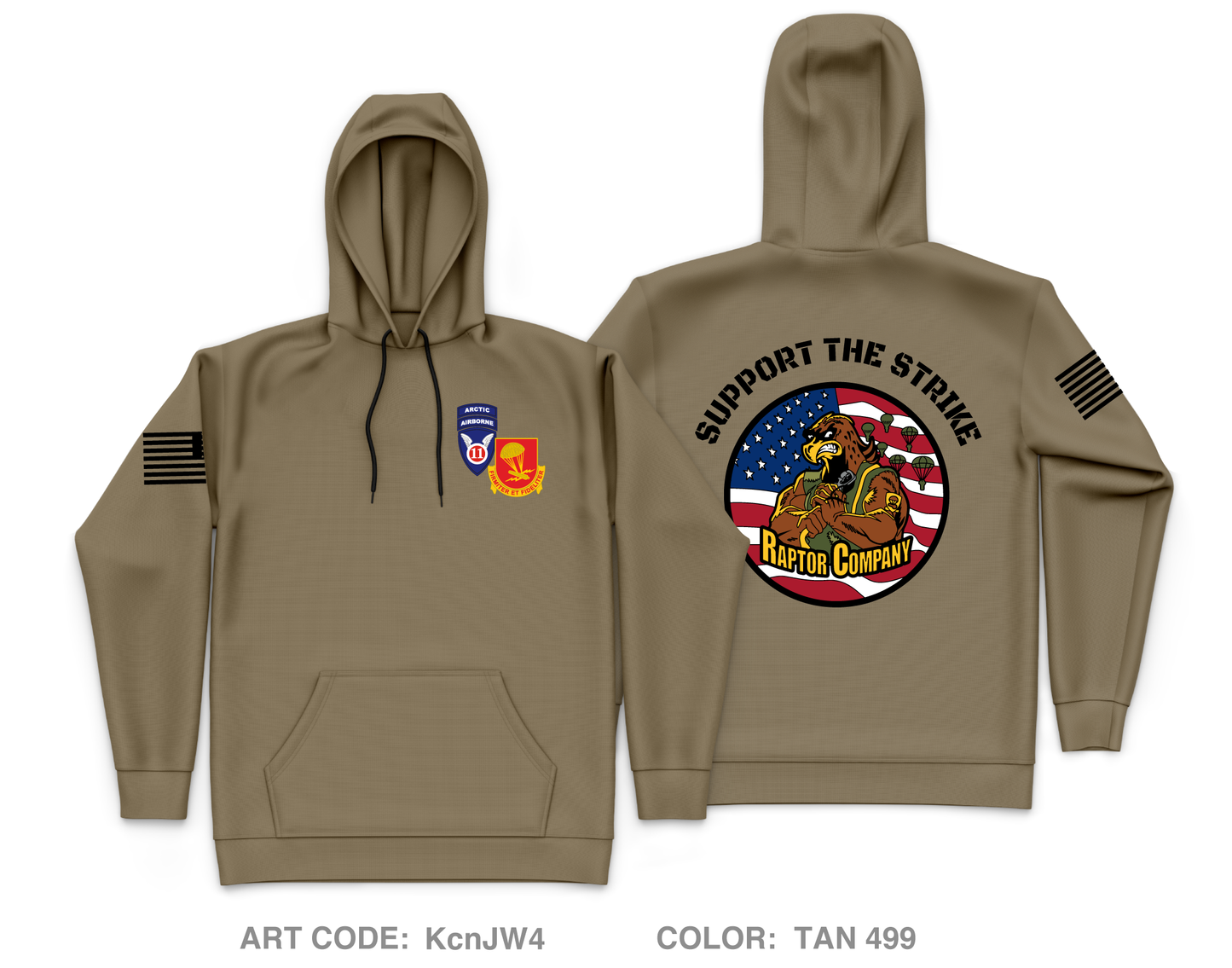 Fox Co, 2-377 PFAR, 2nd Brigade Core Men's Hooded Performance Sweatshirt - KcnJW4