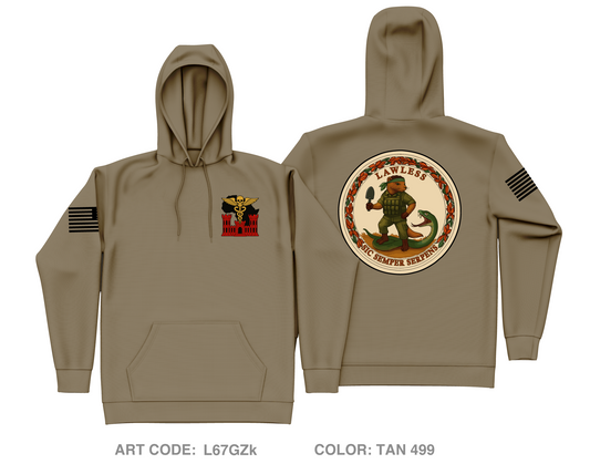 180th ESC Core Men's Hooded Performance Sweatshirt - L67GZk