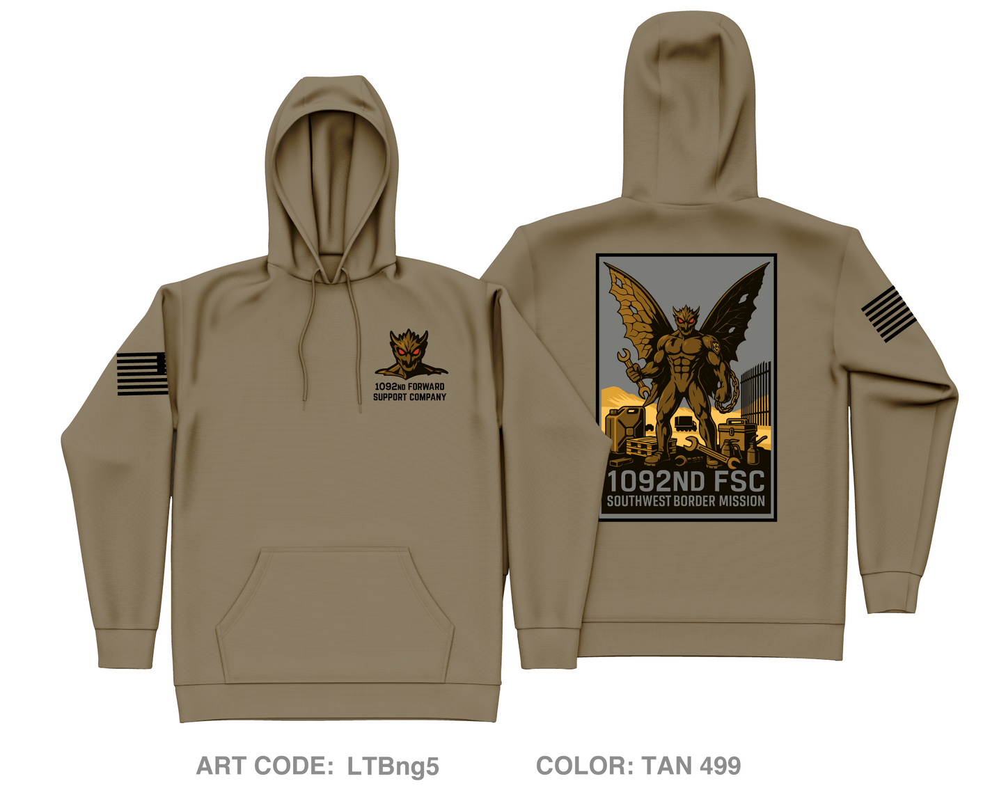 1092 FSC Fundraising Collection Core Men's Hooded Performance Sweatshirt - LTBng5