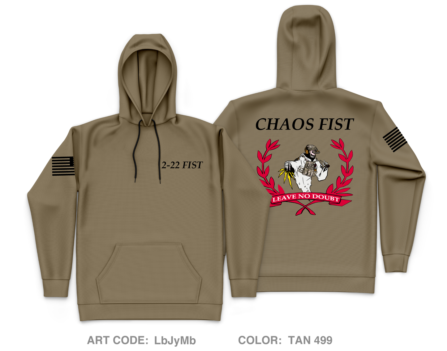 CHAOS FIST Core Men's Hooded Performance Sweatshirt - LbJyMb