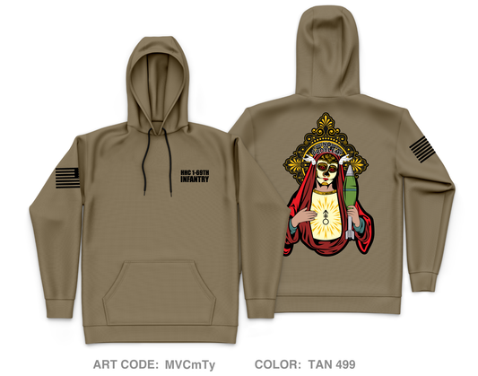 HHC 1-69TH INF Core Men's Hooded Performance Sweatshirt - MVCmTy