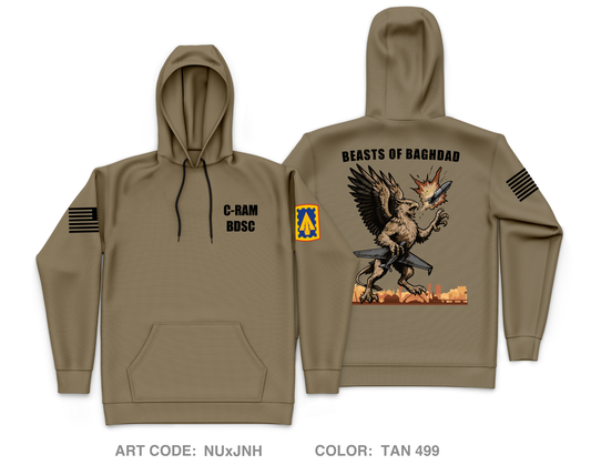 2nd PLT, C BTRY 2-44 ADA Core Men's Hooded Performance Sweatshirt - NUxJNH