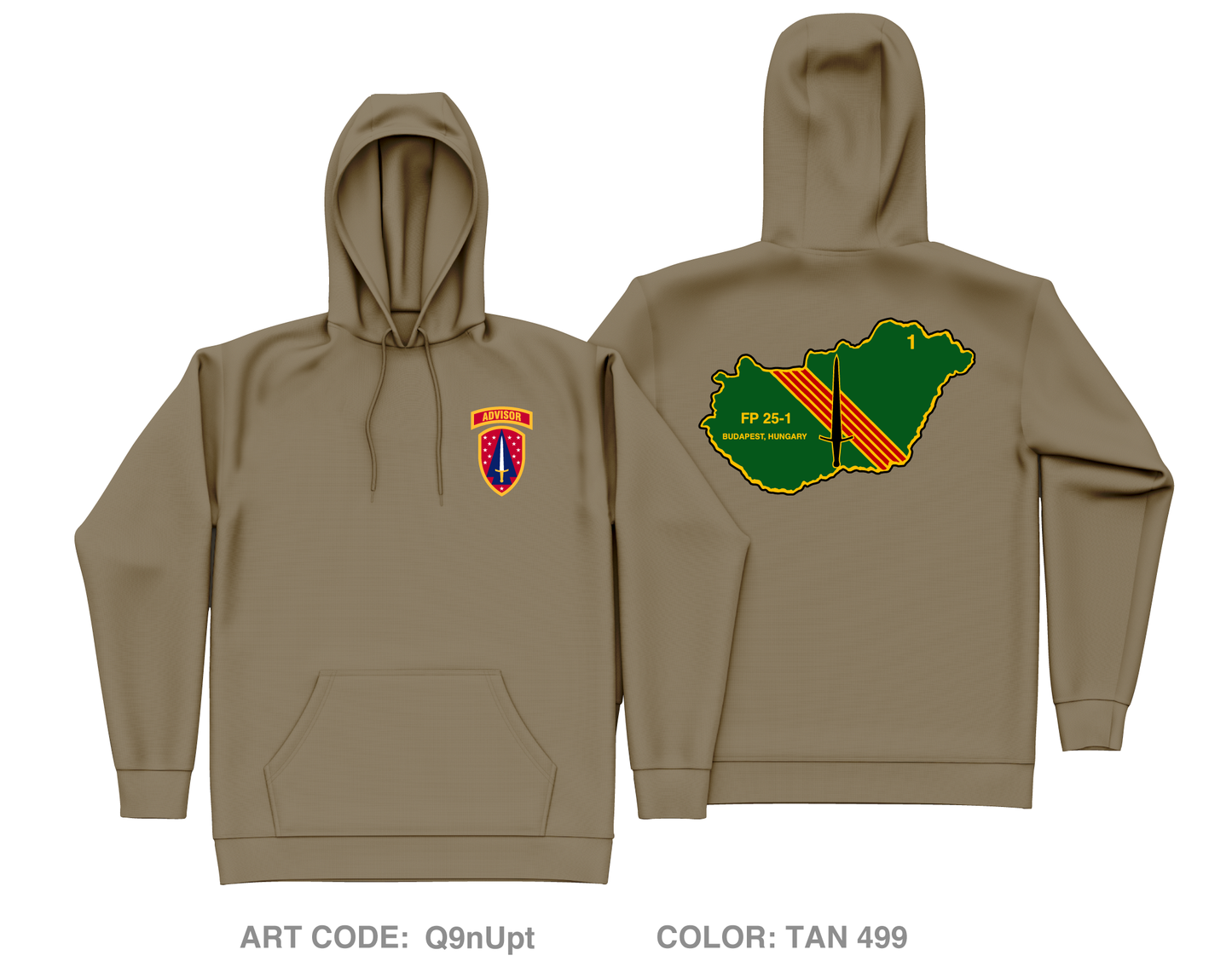 1st BN, 4th SFAB Core Men's Hooded Performance Sweatshirt - Q9nUpt