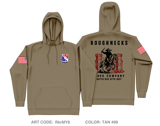 Bravo Company 837th BEB 37th IBCT Core Men's Hooded Performance Sweatshirt - RkrMY8
