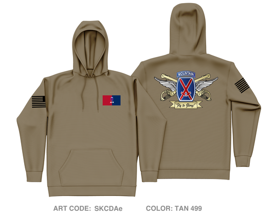10th Combat Aviation Brigade Fundraising Collection Core Men's Hooded Performance Sweatshirt - SKCDAe