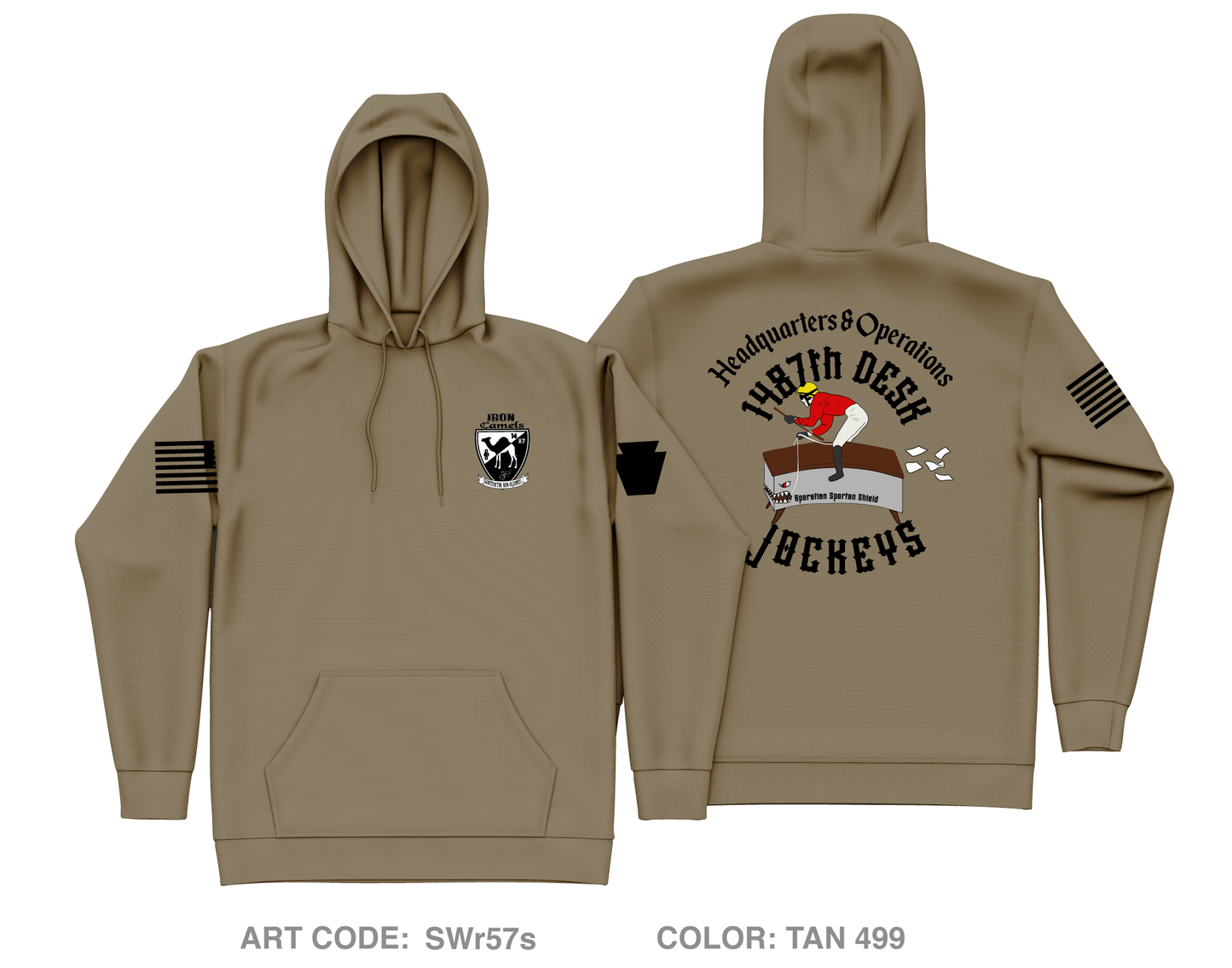 1487th Transportation Company - Headquarters/Operations Core Men's Hooded Performance Sweatshirt - SWr57s