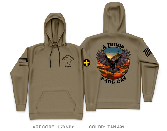A Troop 2-106 CAV- BDOC Core Men's Hooded Performance Sweatshirt - U7XNDz