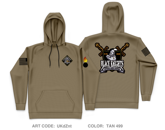 Bravo Company 832nd OD BN Core Men's Hooded Performance Sweatshirt - UKdZnt