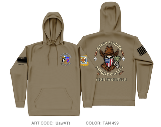 Bravo Company, 18th Corps Finance Battalion Fundraising Collection Core Men's Hooded Performance Sweatshirt - UawVTt