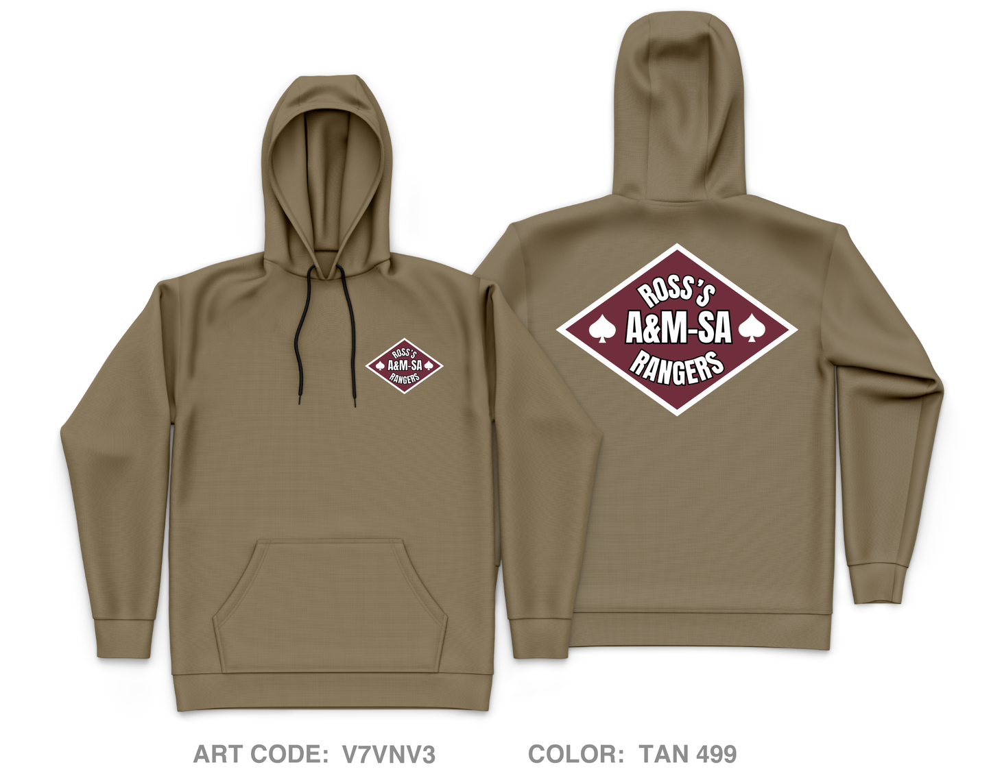 Ross Rangers Fundraising Collection Core Men's Hooded Performance Sweatshirt - V7VNV3