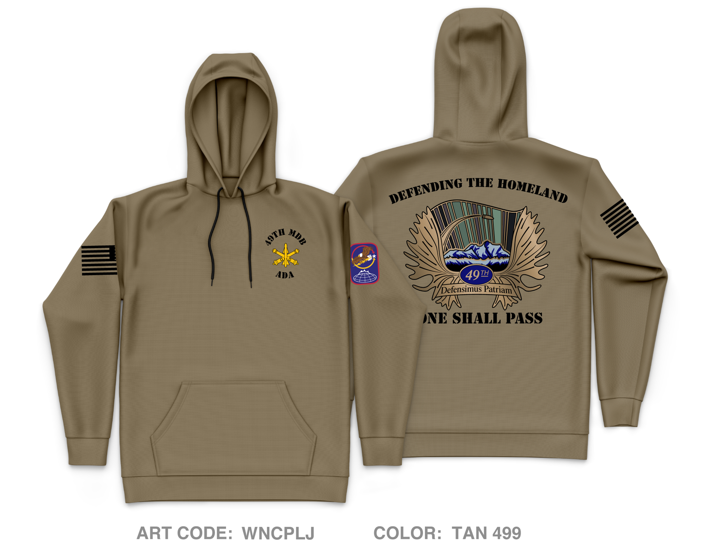 49th Missile Defense Battalion Core Men's Hooded Performance Sweatshirt - WNCPLJ