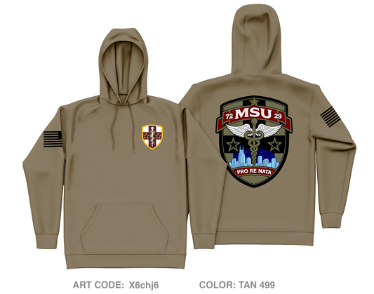 7229 Medical Support Unit Core Men's Hooded Performance Sweatshirt - X6chj6