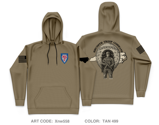 HHC 60th Troop Command Core Men's Hooded Performance Sweatshirt - Xnw558