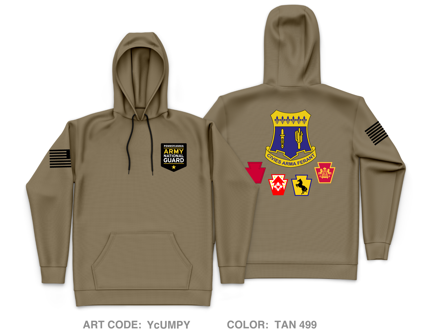 PA Guard Core Men's Hooded Performance Sweatshirt - YcUMPY