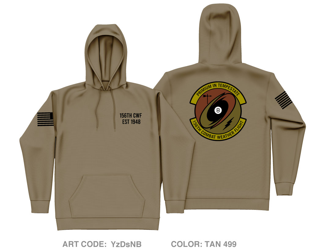 156th Combat Weather Flight Core Men's Hooded Performance Sweatshirt - YzDsNB