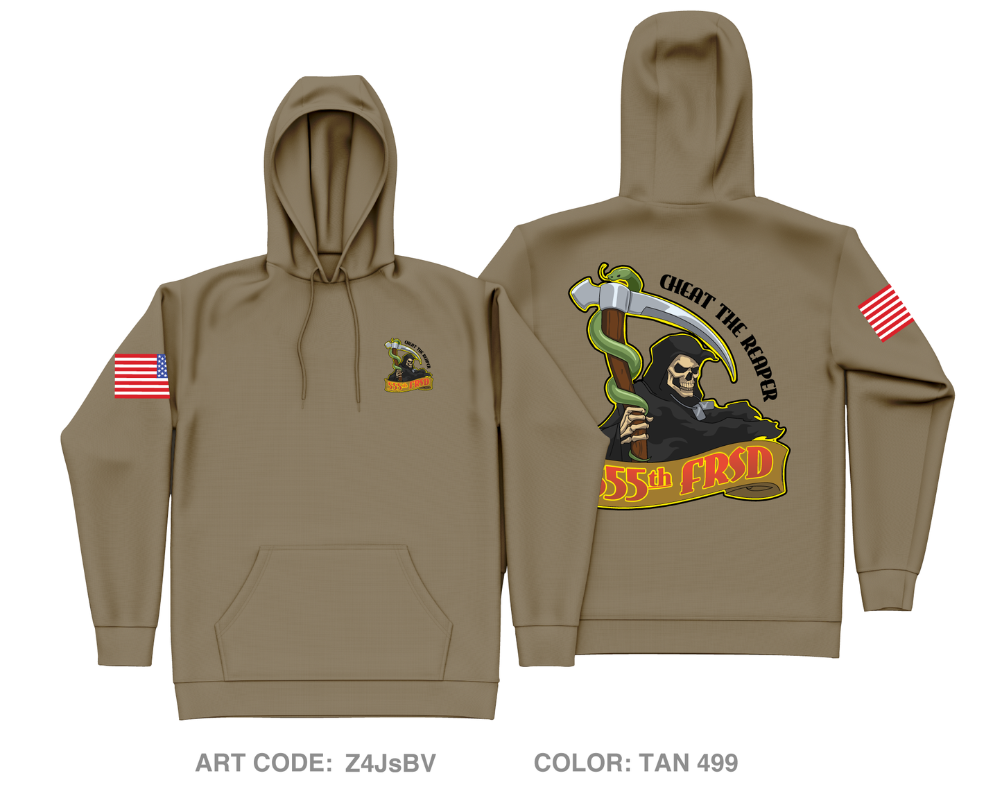 555th FRSD Core Men's Hooded Performance Sweatshirt - Z4JsBV