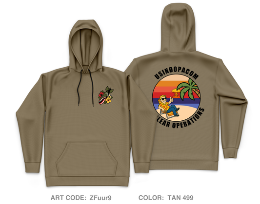 J364 USINDOPACOM Core Men's Hooded Performance Sweatshirt - ZFuur9