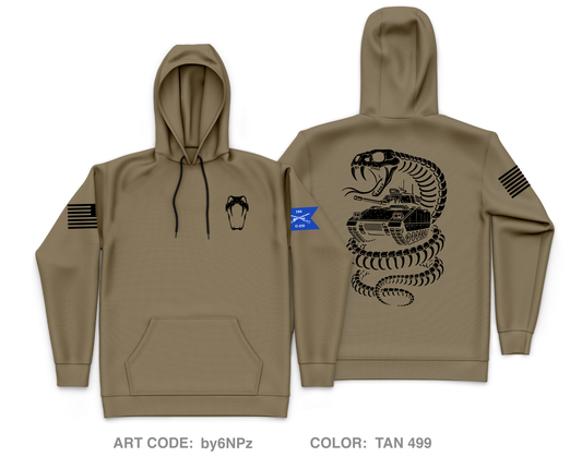Charlie “Cobra” Company, 1-194th CAB Core Men's Hooded Performance Sweatshirt - by6NPz