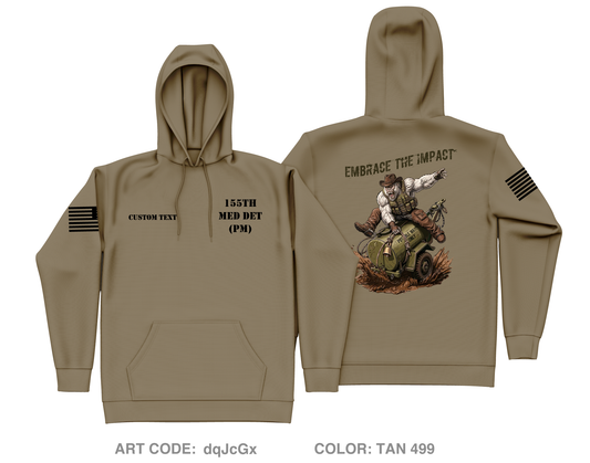 CUSTOM 155th Medical Detachment (PM) Core Men's Hooded Performance Sweatshirt - dqJcGx