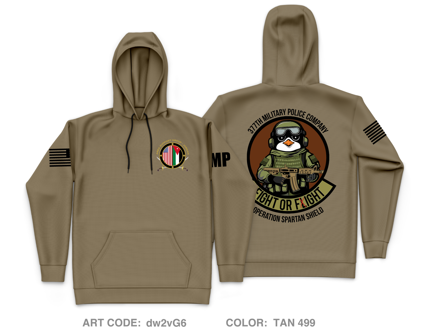 377th MP Co Core Men's Hooded Performance Sweatshirt - dw2vG6