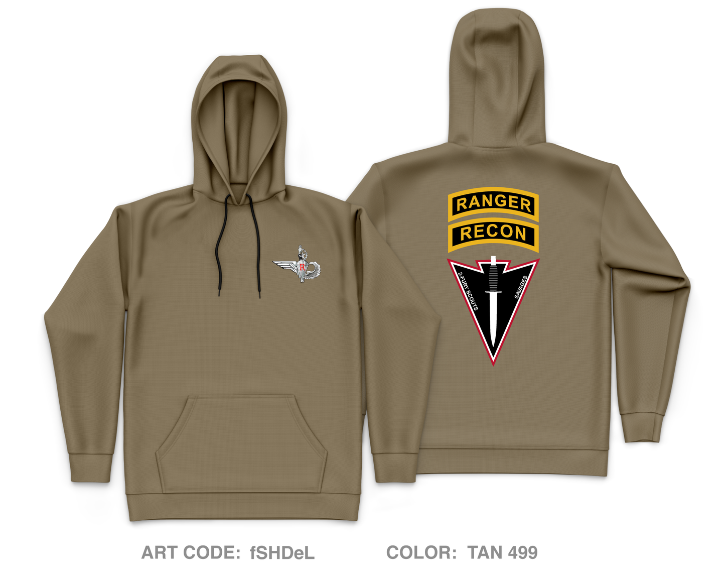 2-508th, HHC, Scouts Core Men's Hooded Performance Sweatshirt - fSHDeL