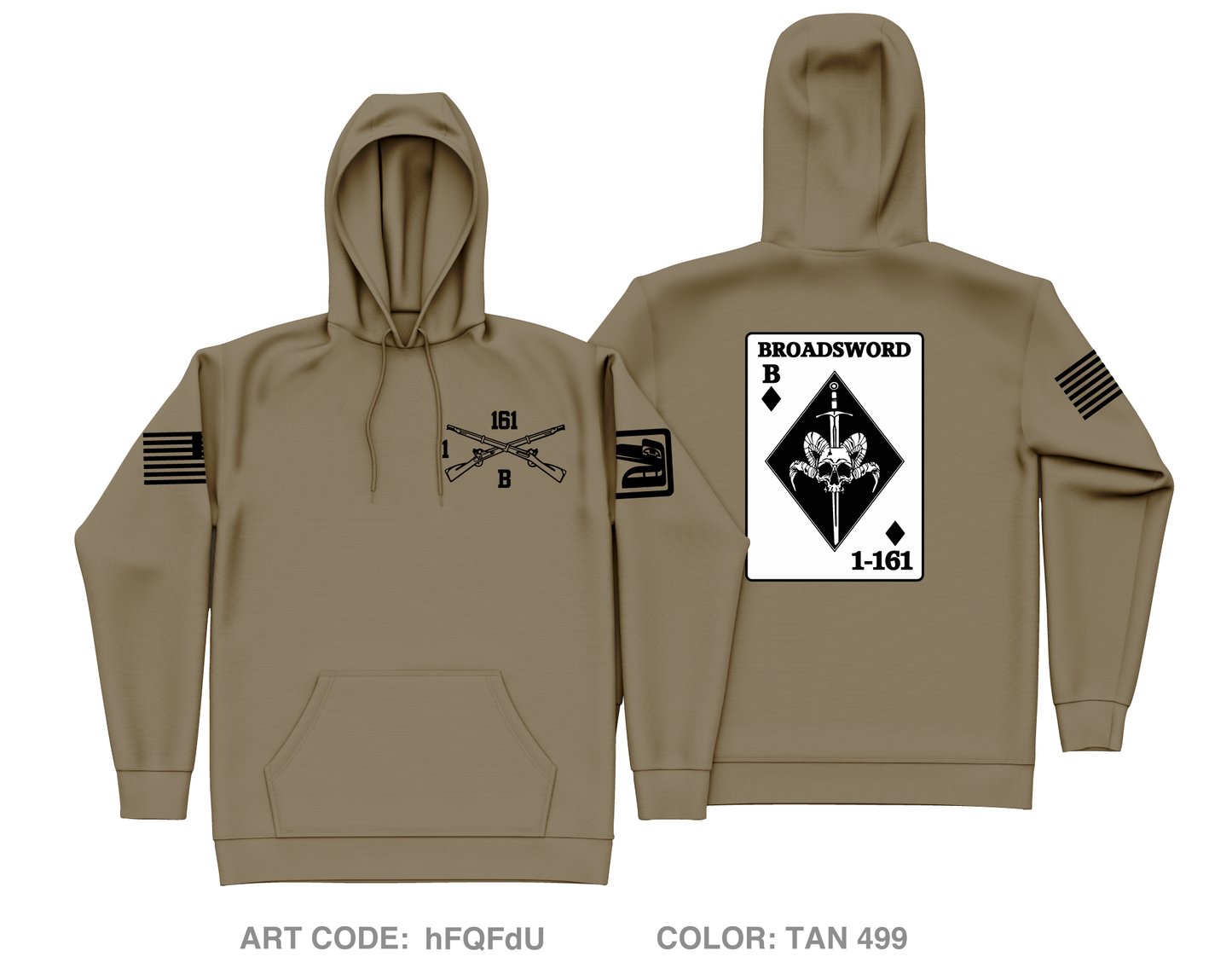 BOLD COMPANY, 1ST BN 161ST INFANTRY REGIMENT Core Men's Hooded Performance Sweatshirt - hFQFdU