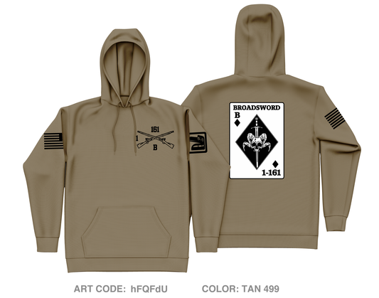 BOLD COMPANY, 1ST BN 161ST INFANTRY REGIMENT Core Men's Hooded Performance Sweatshirt - hFQFdU