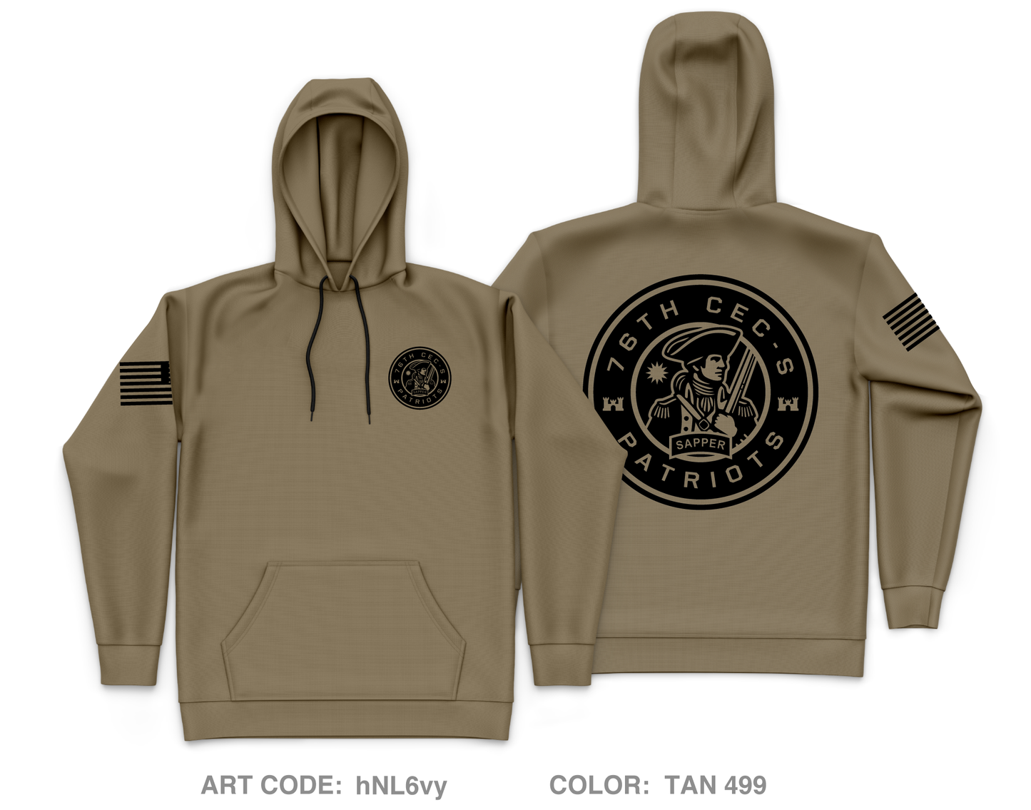 76th CEC-S Patriots Core Men's Hooded Performance Sweatshirt - hNL6vy
