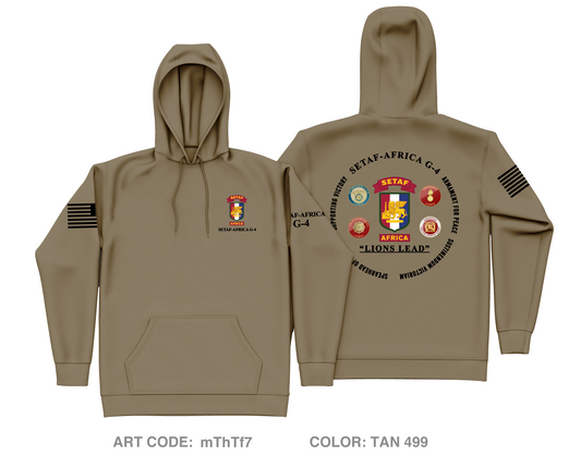 SETAF-AFRICA G-4 Core Men's Hooded Performance Sweatshirt - mThTf7