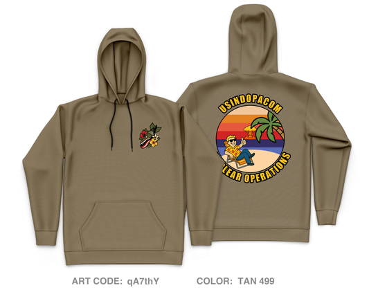 J364 USINDOPACOM Core Men's Hooded Performance Sweatshirt - qA7thY