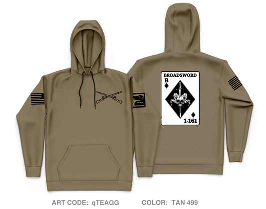 BOLD COMPANY, 1ST BN 161ST INFANTRY REGIMENT Core Men's Hooded Performance Sweatshirt - qTEAGG