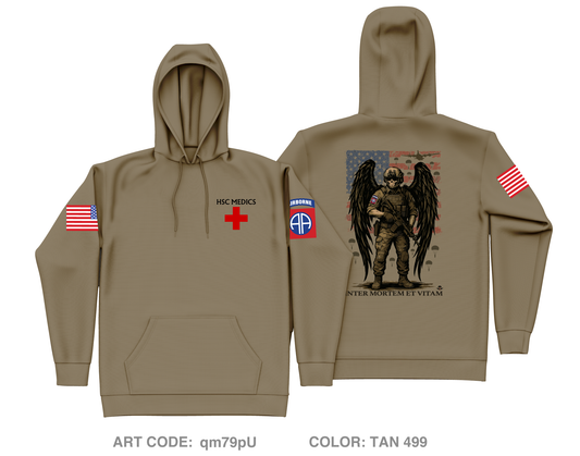 HSC 122 Medics Core Men's Hooded Performance Sweatshirt - qm79pU