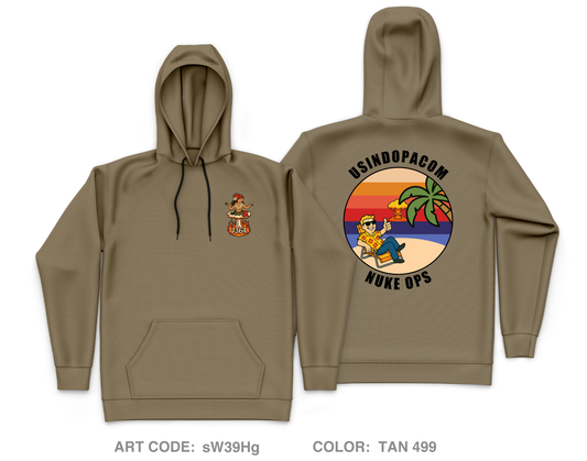 J364 USINDOPACOM Core Men's Hooded Performance Sweatshirt - sW39Hg