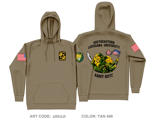 Southeastern Louisiana University ROTC Core Men's Hooded Performance Sweatshirt - sXkUJt