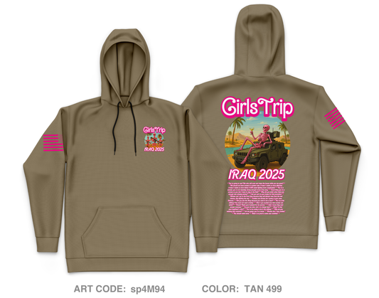 Iraq 2025 Girls Trip Core Men's Hooded Performance Sweatshirt - sp4M94