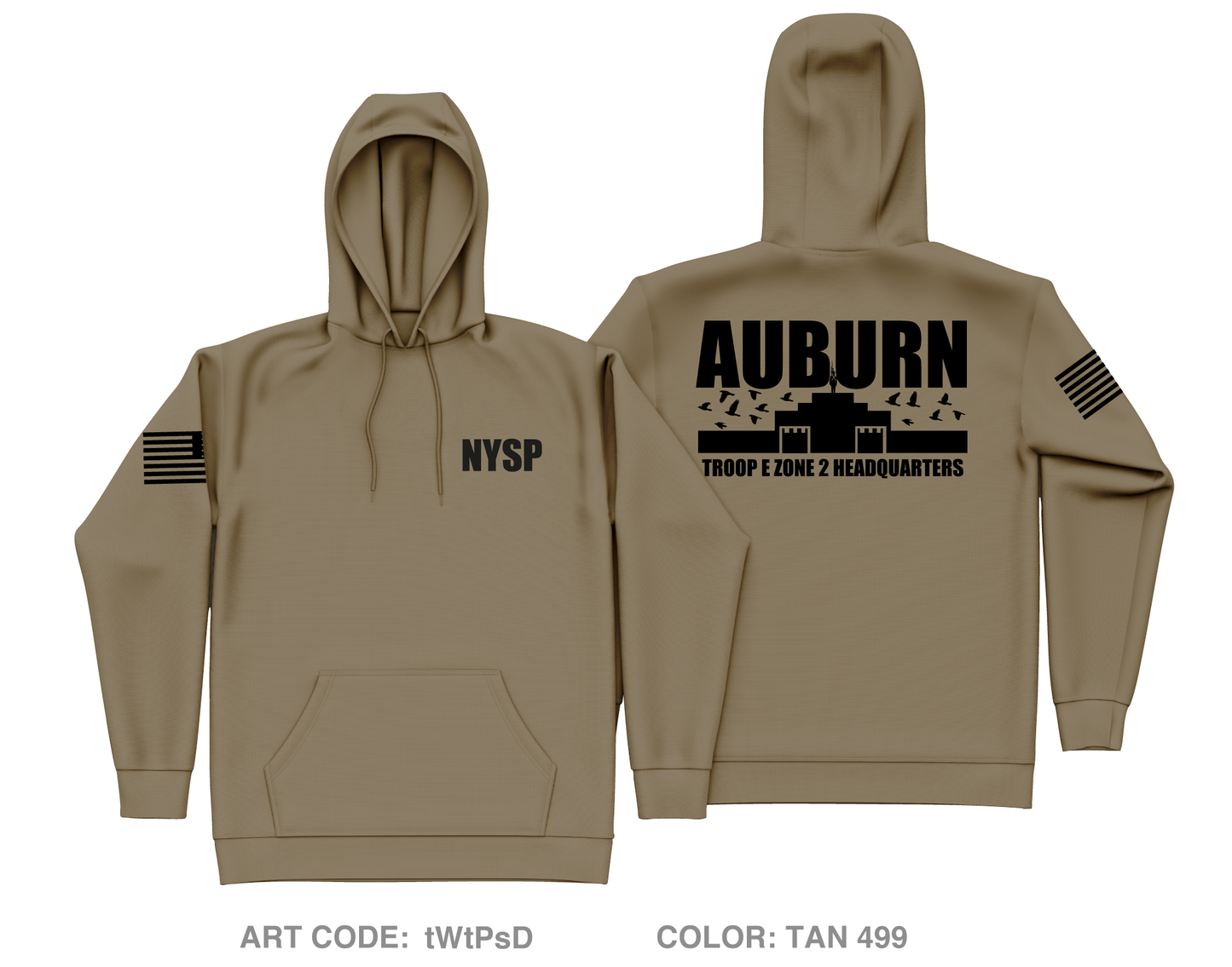 NYSP Auburn Core Men's Hooded Performance Sweatshirt - tWtPsD